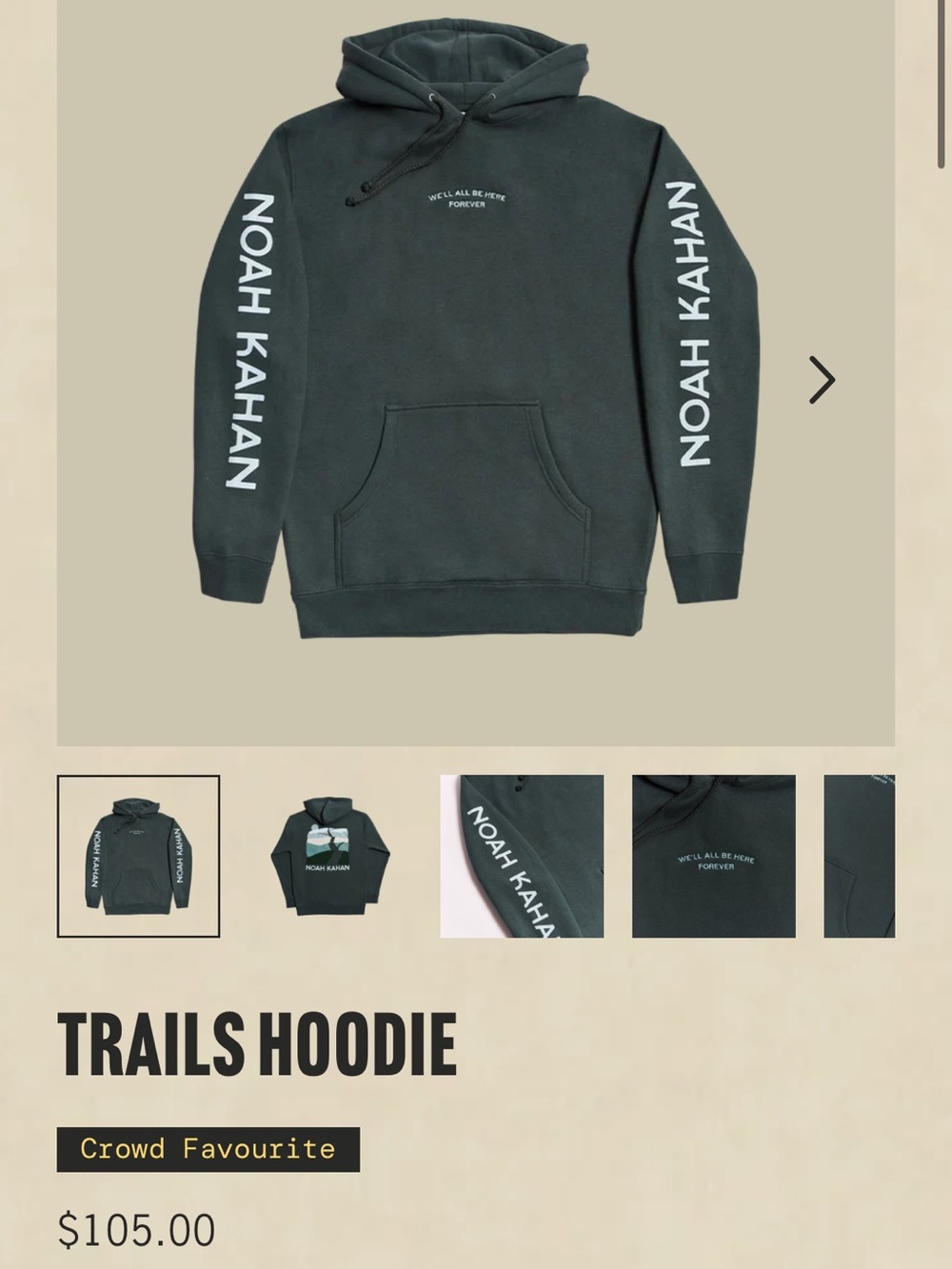 Noah Kahan Trail Hoodie Tour Merch